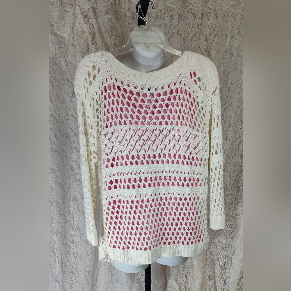 Rafaella white.crochet top NWT Size L